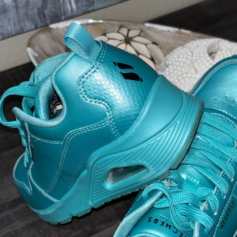 Skechers Women's Street Uno-Slither & Shine teal casual shoes SZ6.5 - Picture 8 of 10